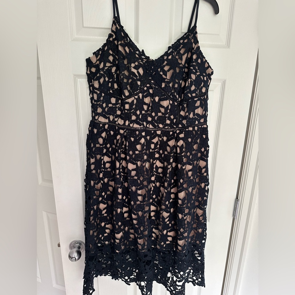 City Chic,  So Fancy Lace Dress-NWT,Navy, Medium
